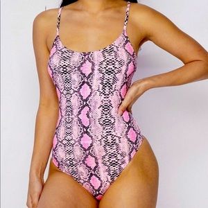 Pink Snakeskin Bodysuit 🐍💕